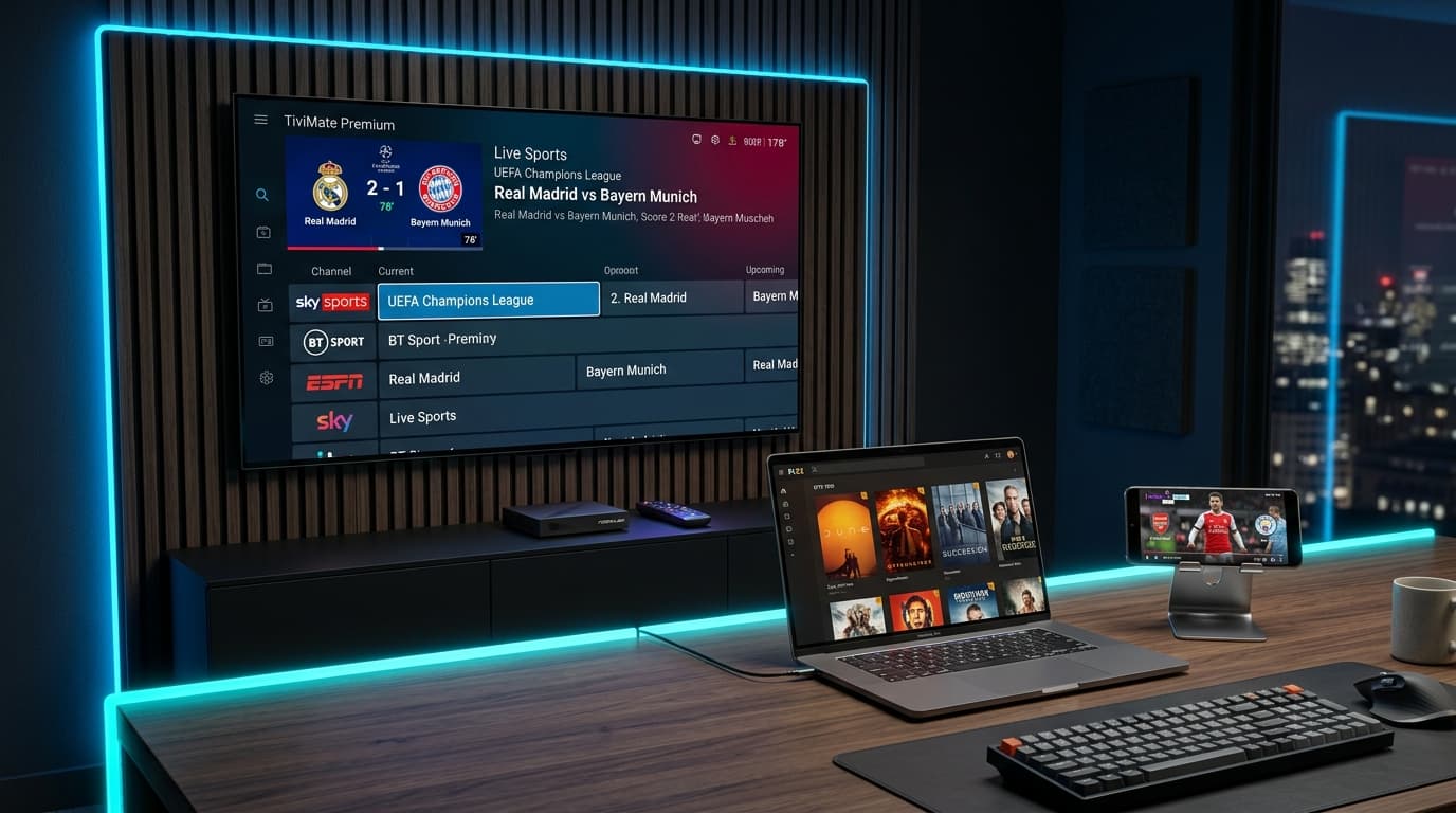 TereaTV Cross-Platform IPTV Compatibility Supported TereaTV IPTV Devices — Firestick, Smart TV, Android Box, Apple TV, PC & MAG